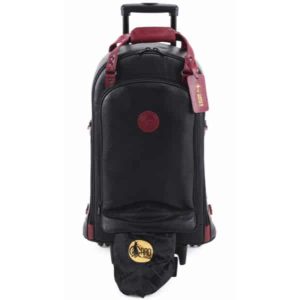 Gard Trumpet+Mutes Wheelie Gig Bag – Leather Black w/ Burgundy Trim